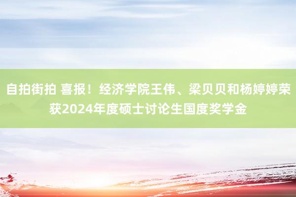 自拍街拍 喜报！经济学院王伟、梁贝贝和杨婷婷荣获2024年度硕士讨论生国度奖学金